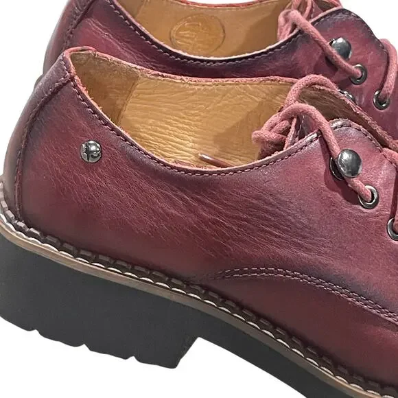 Pikolinos Women's Leather Vicar Oxford Shoes in Burgundy Size EU 36 US 5.5-6 - Picture 7 of 10